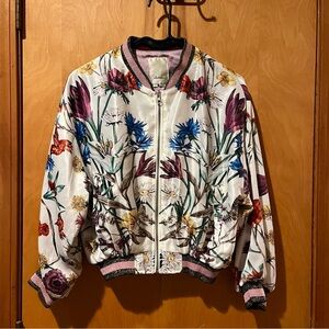 Floral bomber jacket